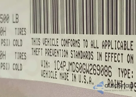 2016 Jeep Cherokee Limited z USA, uszkodzony, nr VIN 1C4PJMDS0GW269086